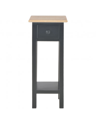 Tavolino Laterale Nero 27x27x65,5 cm in Legno