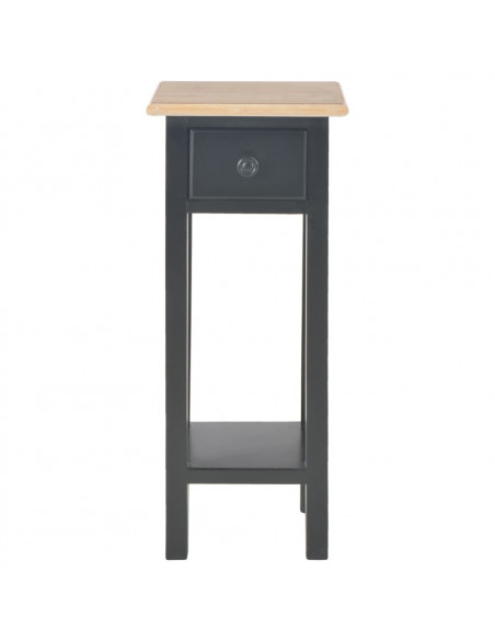 Tavolino Laterale Nero 27x27x65,5 cm in Legno