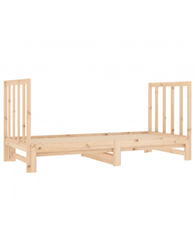 Dormeuse Estraibile 2x(90x190) cm Legno Massello di Pino