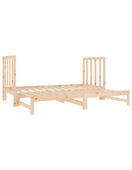 Dormeuse Estraibile 2x(90x190) cm Legno Massello di Pino