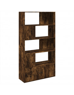 Libreria Rovere Fumo 100x36x189 cm in Legno Multistrato 2