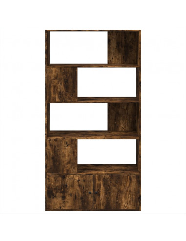 Libreria Rovere Fumo 100x36x189 cm in Legno Multistrato