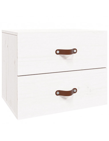 Comodini a Muro 2 pz Bianchi 50x36x40 cm