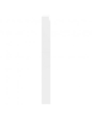 Scarpiera con Specchio a 5 Livelli Bianco Lucido 63x17x169,5 cm