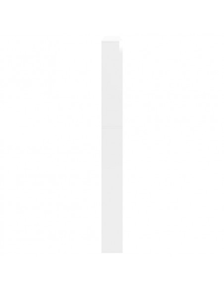 Scarpiera con Specchio a 5 Livelli Bianco Lucido 63x17x169,5 cm