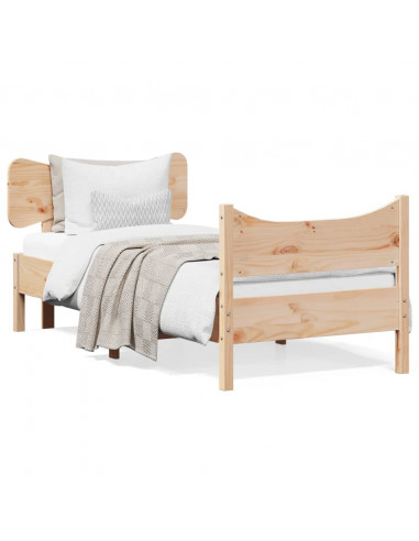 Giroletto con Testiera 75x190 cm in Legno Massello di Pino