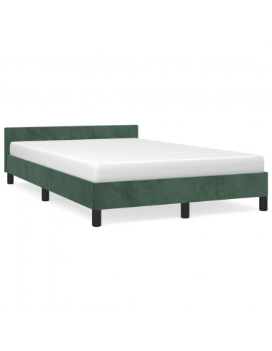 Giroletto con Testiera Verde Scuro 120x190 cm in Velluto