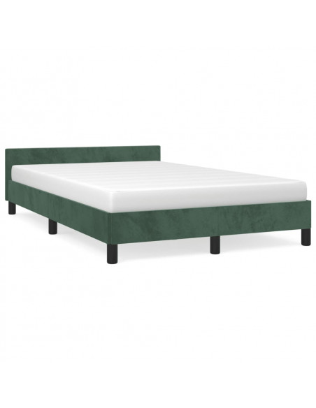Giroletto con Testiera Verde Scuro 120x190 cm in Velluto