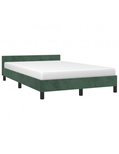 Giroletto con Testiera Verde Scuro 120x190 cm in Velluto