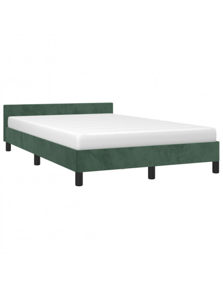 Giroletto con Testiera Verde Scuro 120x190 cm in Velluto