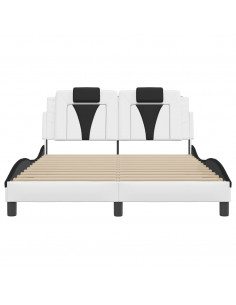 Giroletto con Luci LED Bianco e Nero 120x200 cm in Similpelle 2