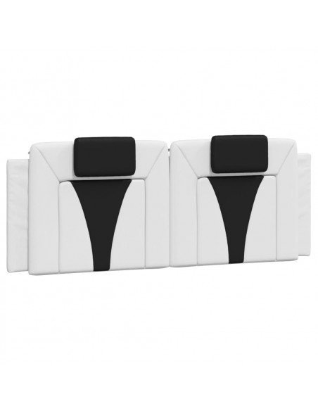 Giroletto con Luci LED Bianco e Nero 120x200 cm in Similpelle