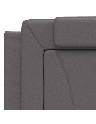 Giroletto con Testiera Crema 100x200 cm in Similpelle