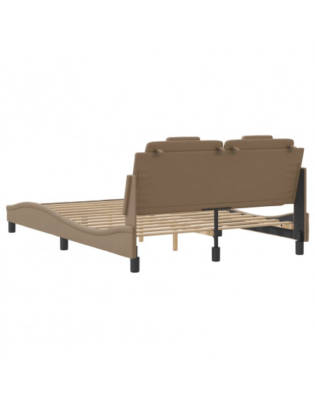 Giroletto con Luci LED Cappuccino 120x200 cm in Similpelle