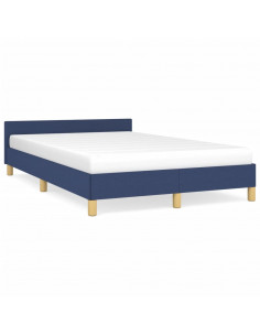 Giroletto con Testiera Blu 120x190 cm in Tessuto 2