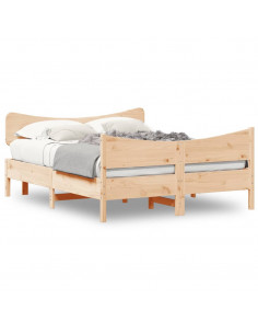 Giroletto con Testiera 135x190 cm in Legno Massello di Pino 2