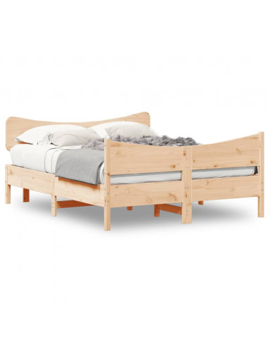 Giroletto con Testiera 135x190 cm in Legno Massello di Pino