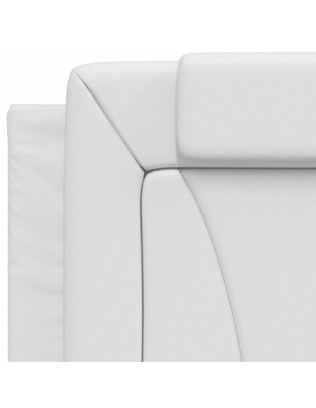 Giroletto con Testiera Bianco 90x200 cm in Similpelle