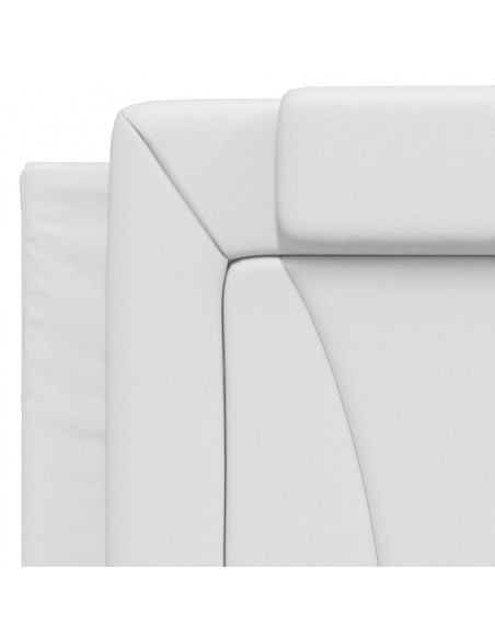 Giroletto con Testiera Bianco 100x200 cm in Similpelle