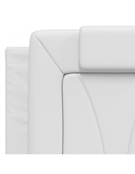 Giroletto con Testiera Bianco 120x200 cm in Similpelle