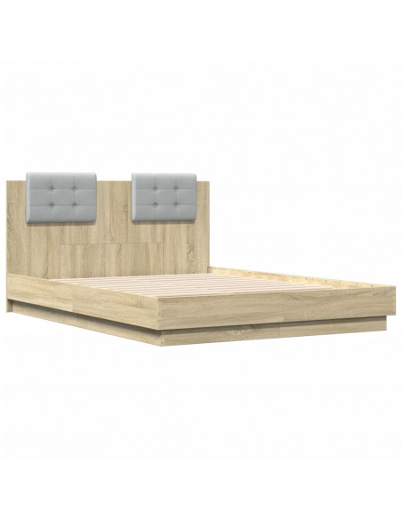 Giroletto Testiera Rovere Sonoma 135x190 cm Legno Multistrato
