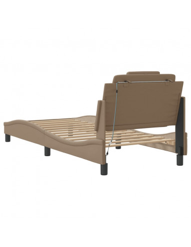 Giroletto con Luci LED Cappuccino 80x200 cm in Similpelle