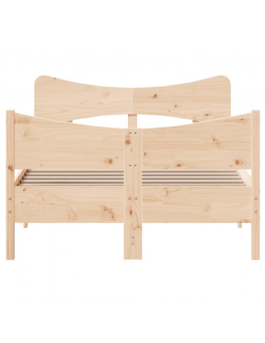 Giroletto con Testiera 120x200 cm in Legno Massello di Pino