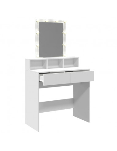 Toeletta con LED Bianca 80x41x144,5 cm