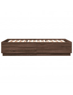 Giroletto Luci LED Rovere Marrone 150x200 cm Legno Multistrato 2