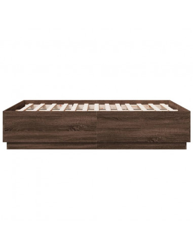 Giroletto Luci LED Rovere Marrone 120x190 cm Legno Multistrato