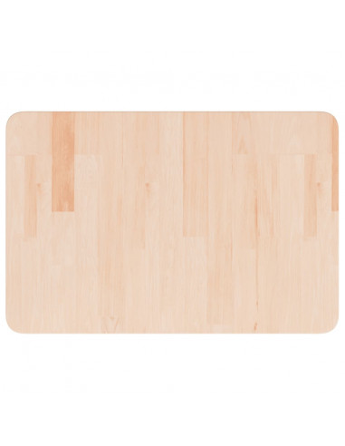 Piano Bagno 60x40x1,5 cm in Legno Massello Non Trattato