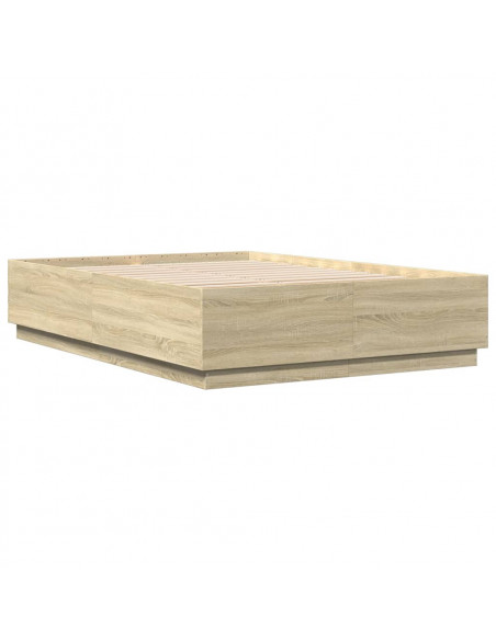 Giroletto Luci LED Rovere Sonoma 140x200 cm Legno Multistrato
