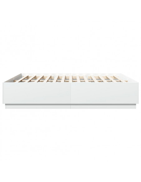 Giroletto con Luci LED Bianco 200x200 cm in Legno Multistrato