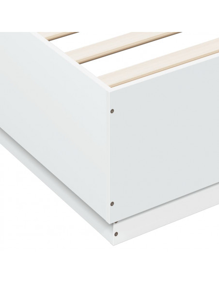 Giroletto con Luci LED Bianco 200x200 cm in Legno Multistrato