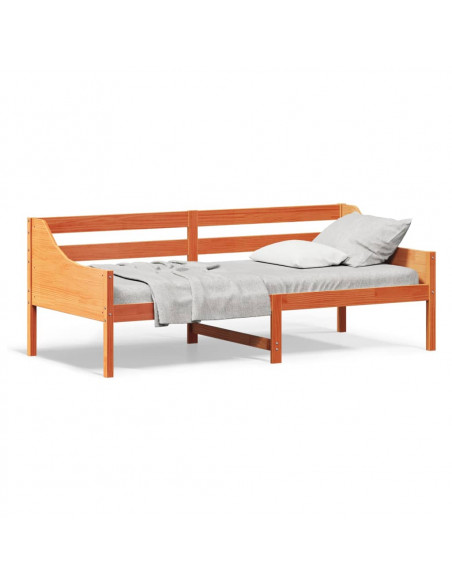Dormeuse Marrone Cera 80x200 cm in Legno Massello di Pino