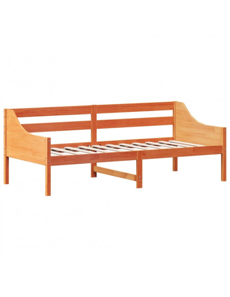 Dormeuse Marrone Cera 80x200 cm in Legno Massello di Pino