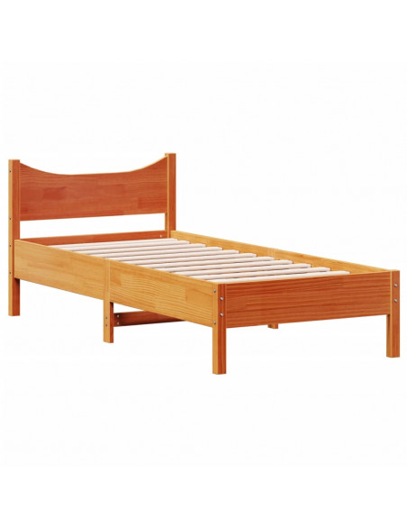 Giroletto Marrone Cera 90x200 cm in Legno Massello di Pino