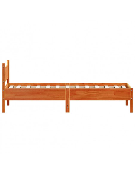 Giroletto Marrone Cera 90x200 cm in Legno Massello di Pino