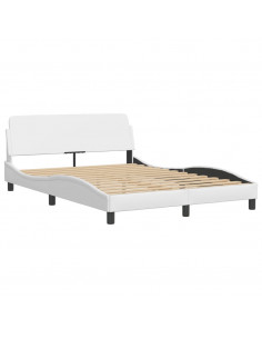 Giroletto con Luci LED Bianco 140x190 cm in Similpelle 2