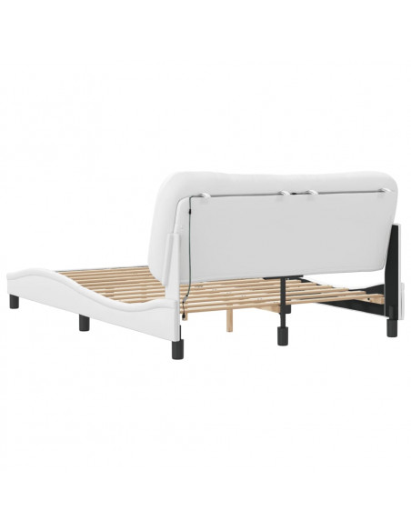 Giroletto con Luci LED Bianco 140x190 cm in Similpelle