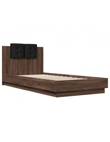 Giroletto Testiera Rovere Marrone 90x200 cm Legno Multistrato