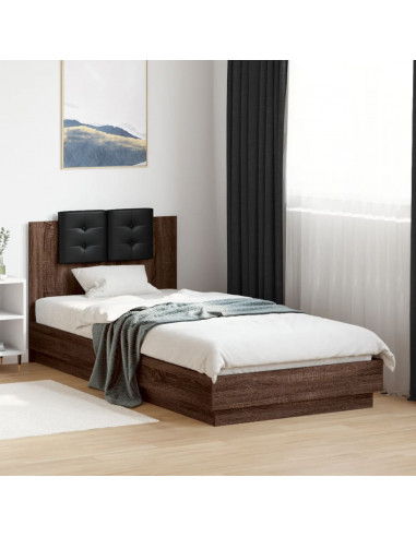 Giroletto Testiera Rovere Marrone 90x200 cm Legno Multistrato