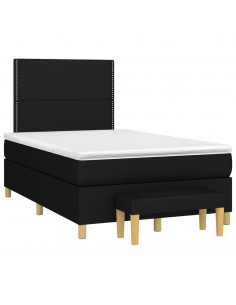 Giroletto a Molle con Materasso Nero 120x190 cm in Tessuto 2