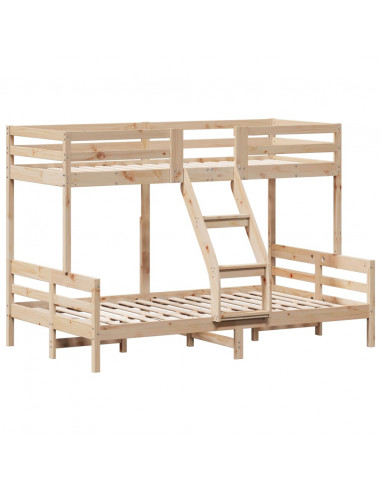 Letto a Castello 80x200/120x200 cm in Legno Massello di Pino