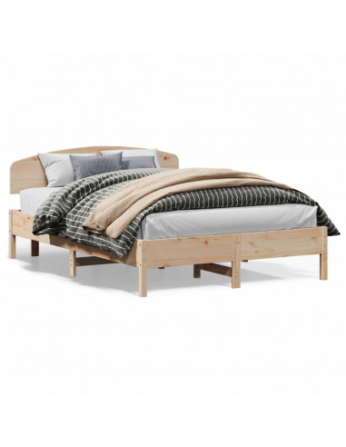 Giroletto con Testiera 160x200 cm in Legno Massello di Pino
