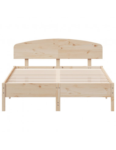 Giroletto con Testiera 160x200 cm in Legno Massello di Pino