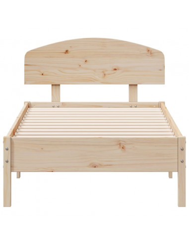 Giroletto con Testiera 75x190 cm in Legno Massello di Pino