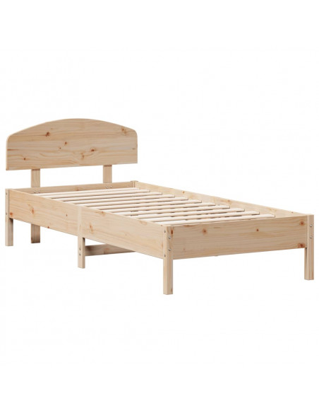 Giroletto con Testiera 100x200 cm Legno Massello di Pino