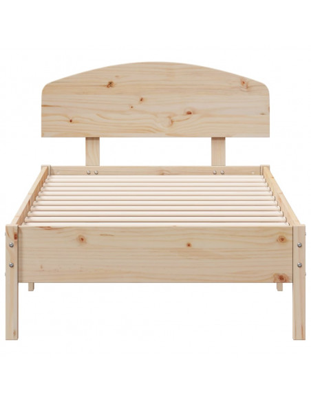Giroletto con Testiera 100x200 cm Legno Massello di Pino