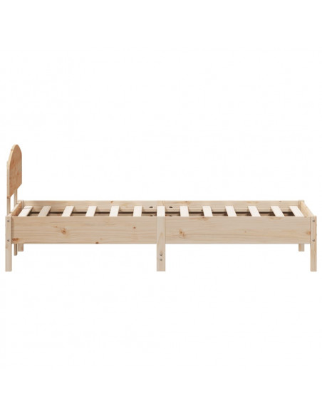 Giroletto con Testiera 100x200 cm Legno Massello di Pino
